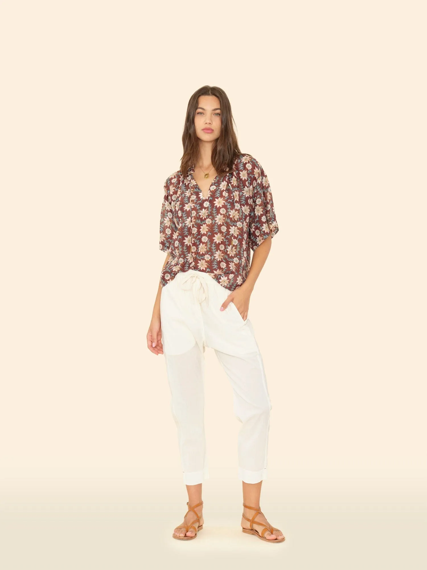 Oysterette Draper Pant sold by XiRENA
