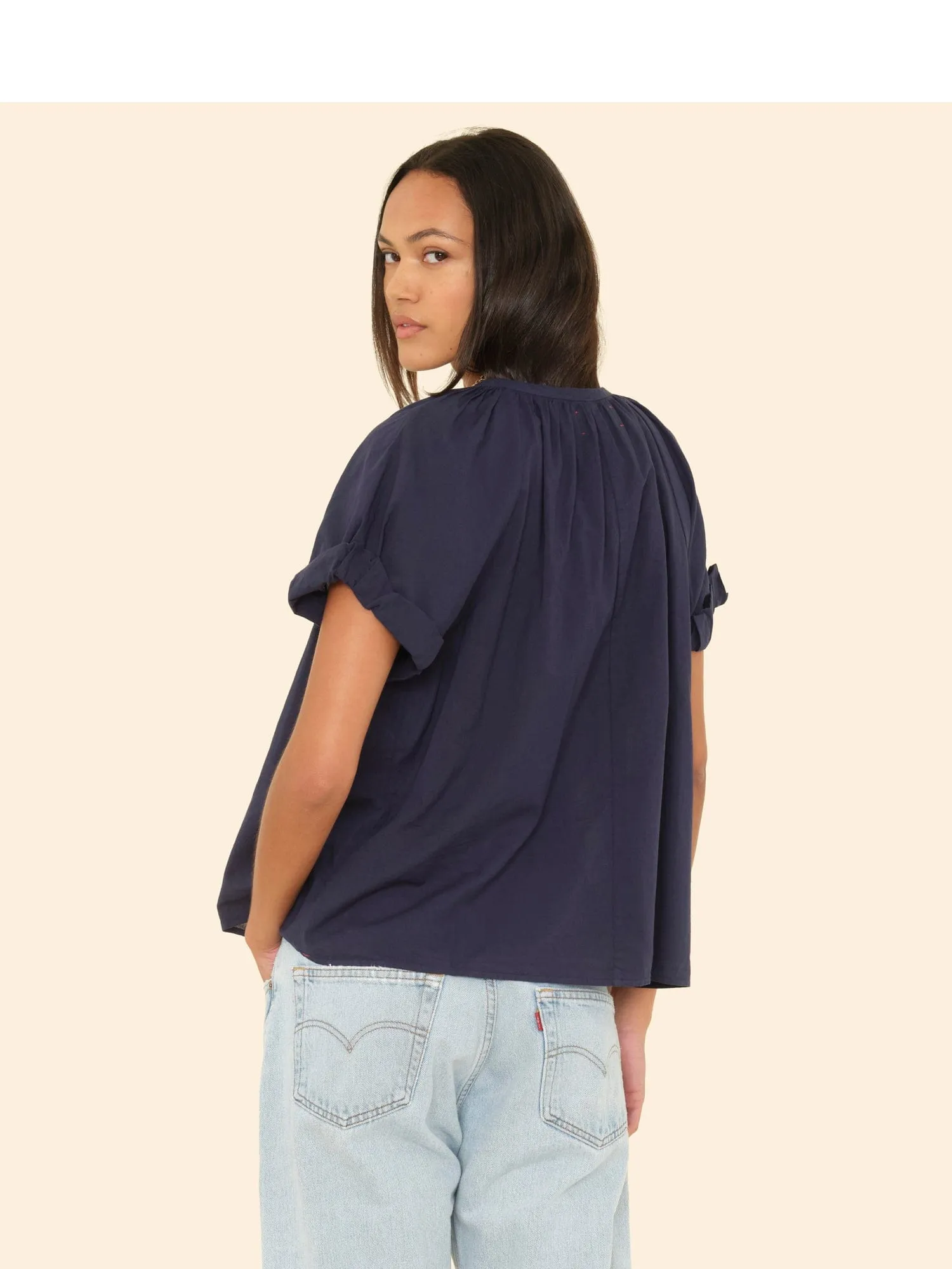 Navy Calla Top sold by XiRENA product image thumbnail 2