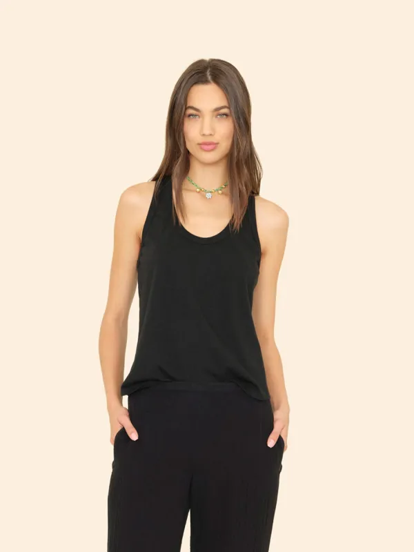 Jet Black Jett Tank Top sold by XiRENA