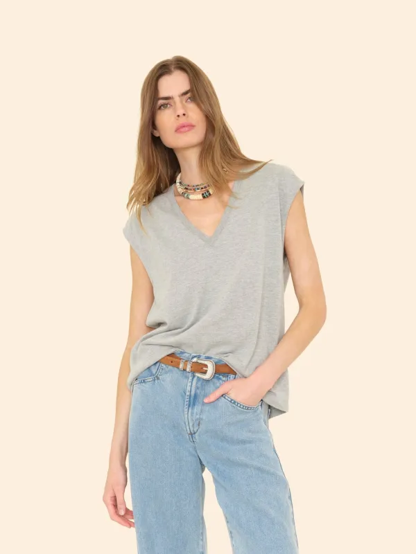 Heather Grey Dax Tee sold by XiRENA