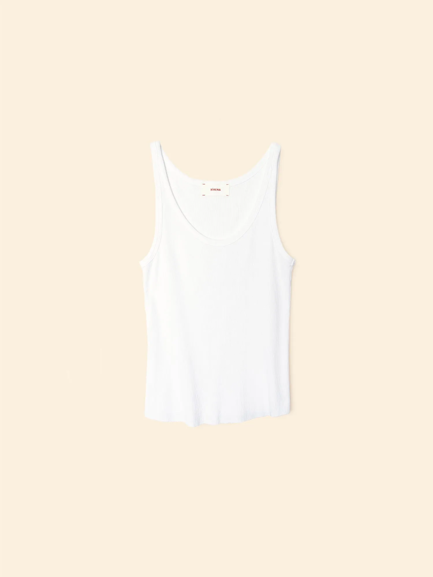 White Beck Fine Rib Tank Top sold by XiRENA