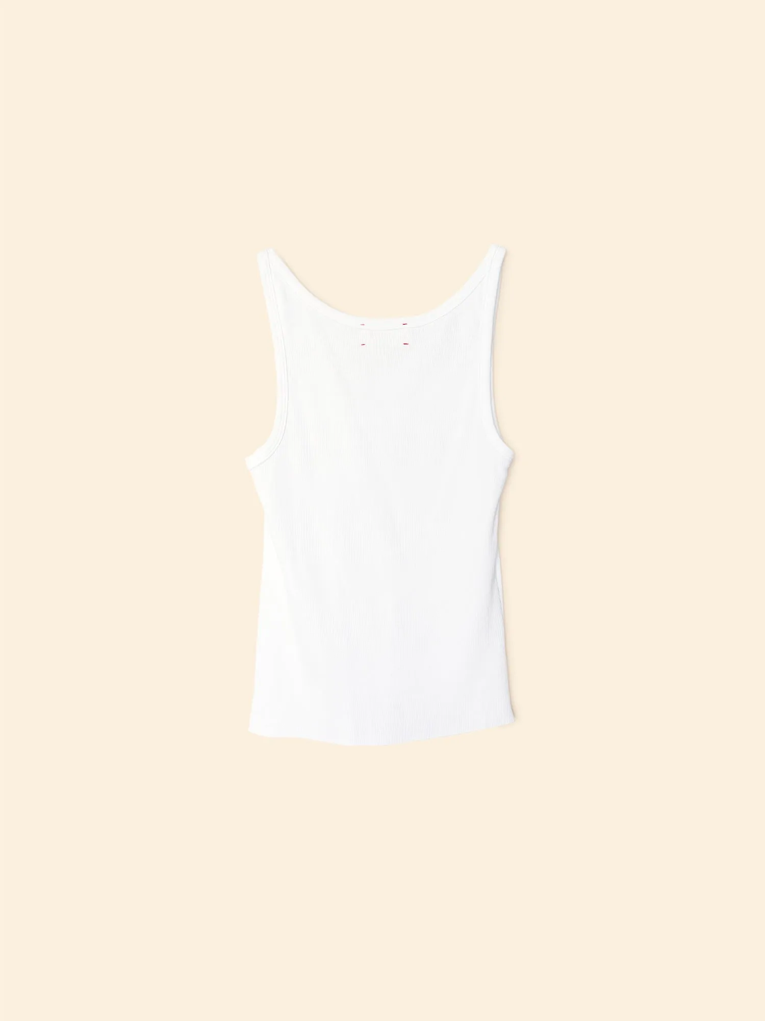 White Beck Fine Rib Tank Top sold by XiRENA product image thumbnail 4