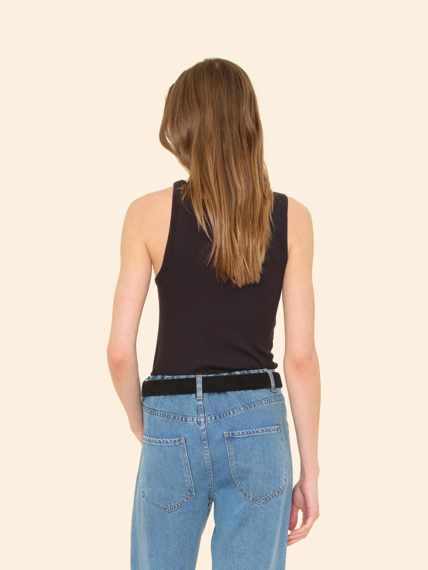 True Black Beck Fine Rib Tank Top sold by XiRENA product image thumbnail 2