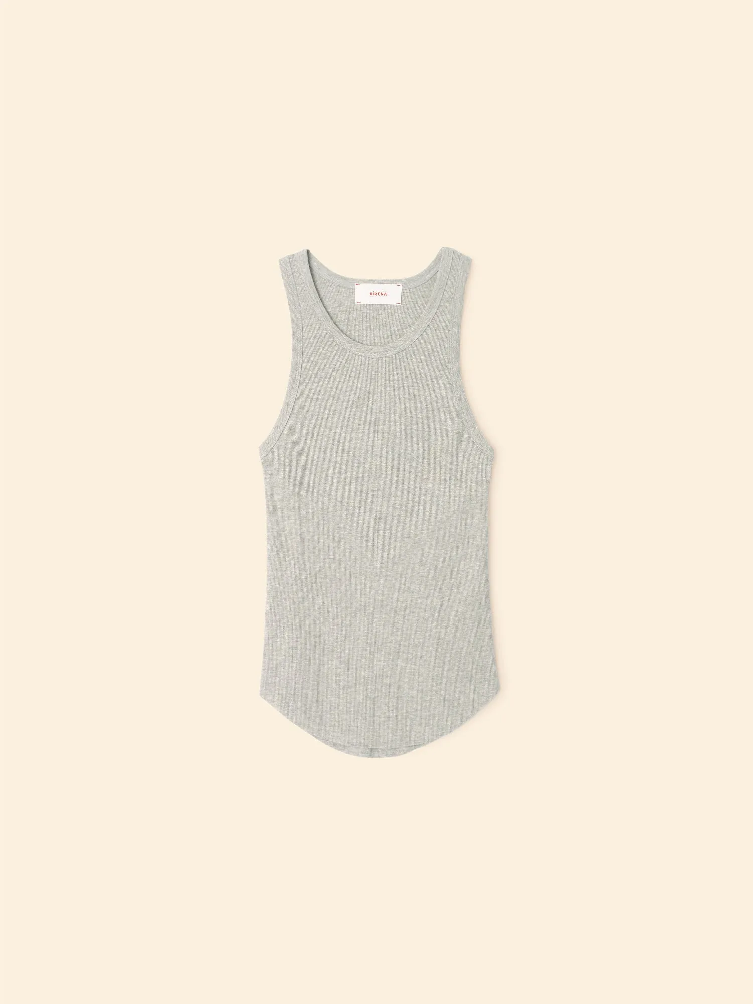 Heather Grey Arynn Fine Rib Tank Top sold by XiRENA product image thumbnail 3