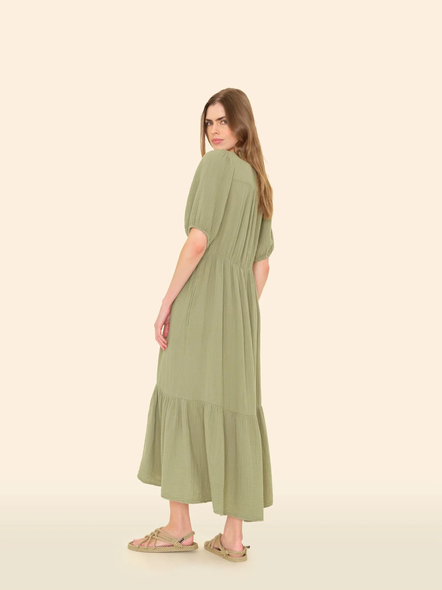 Dark Seagrass Lennox Dress sold by XiRENA product image thumbnail 2