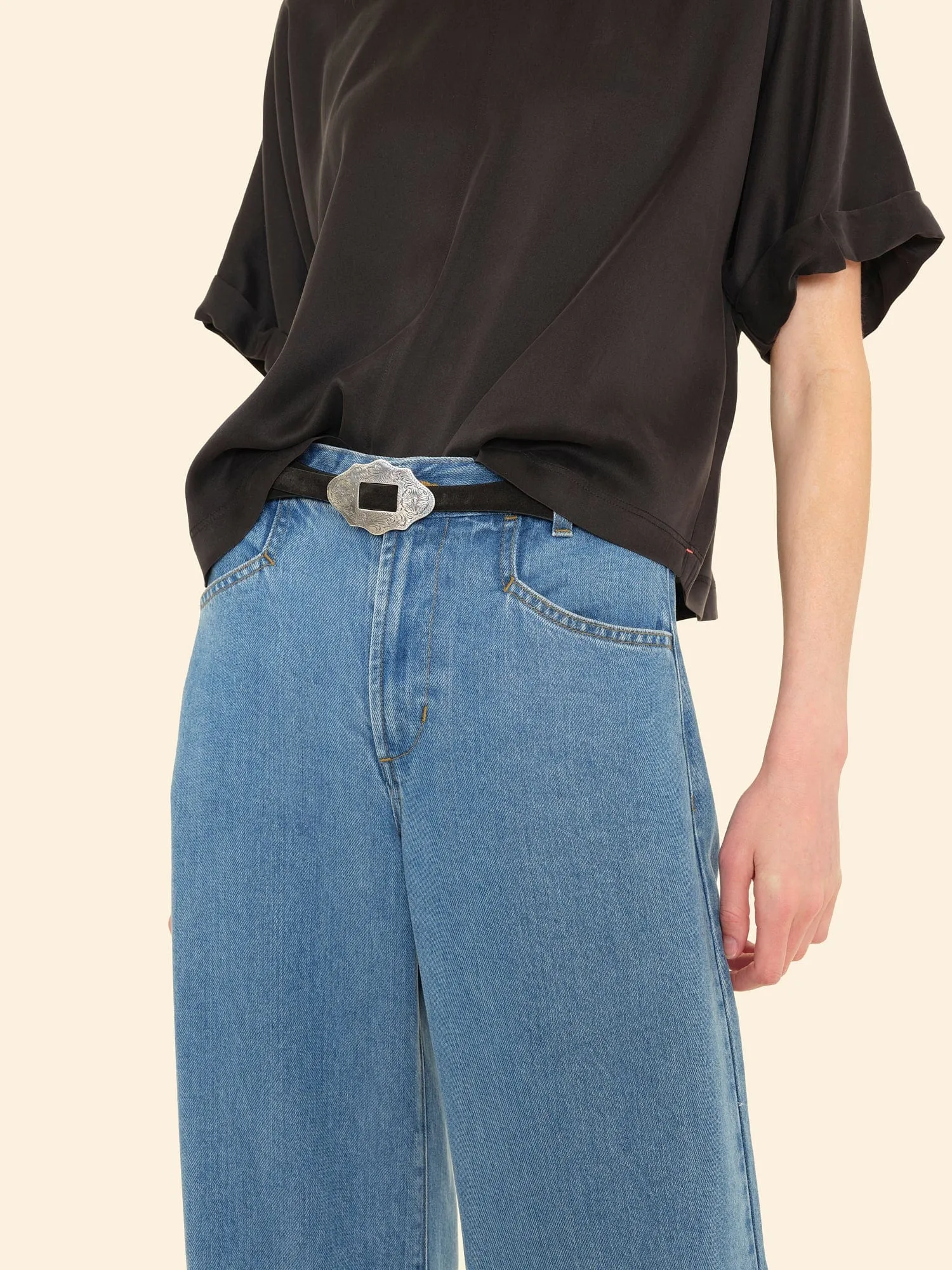 Black Suede New Mexico Belt sold by XiRENA product image thumbnail 4