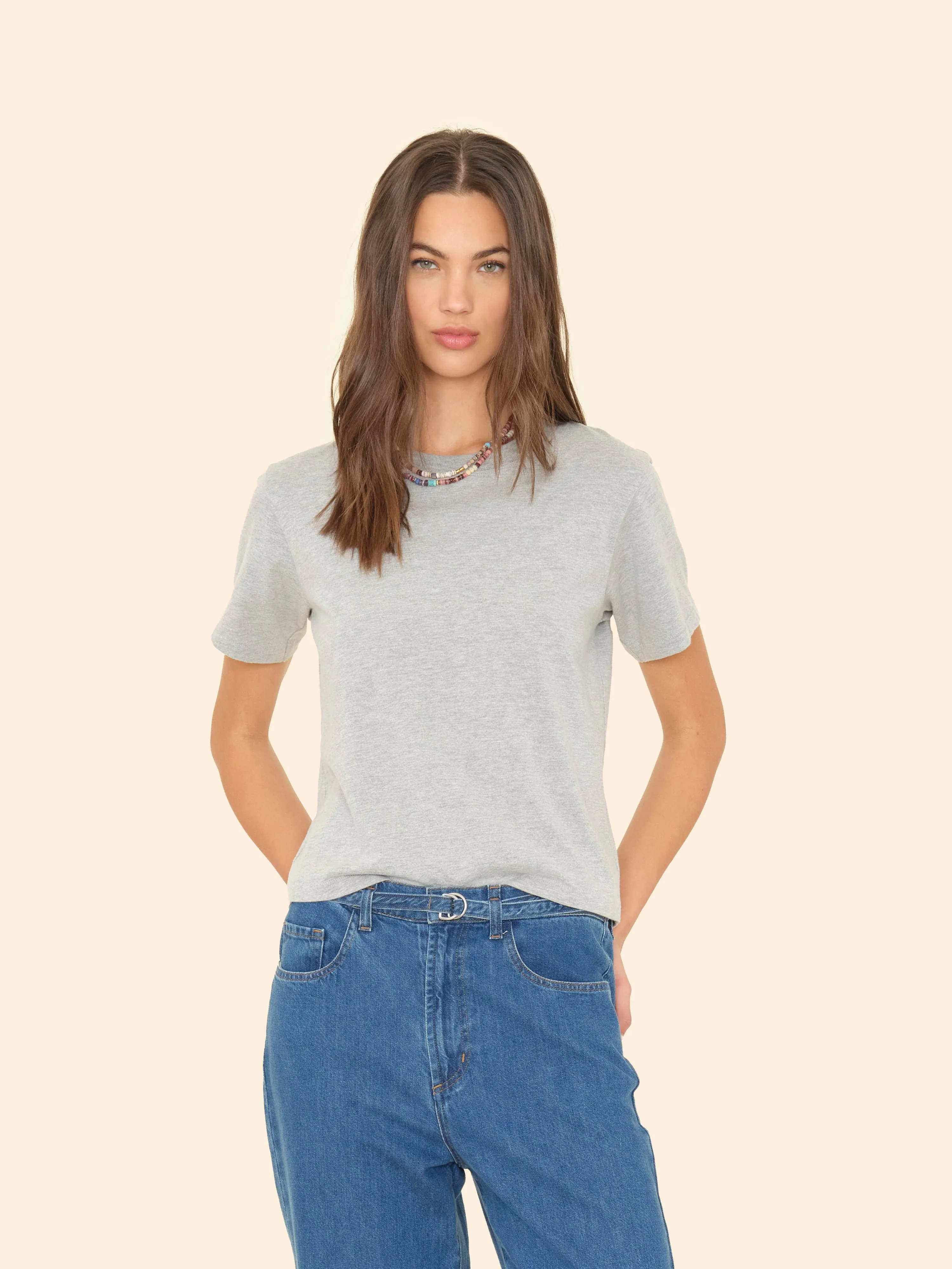 Heather Grey Georgy Tee sold by XiRENA