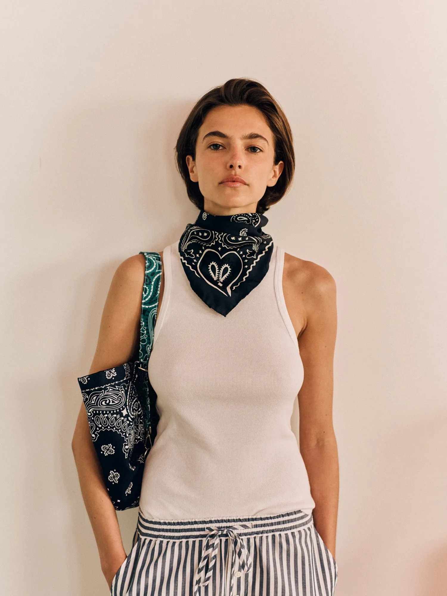 White Arynn Fine Rib Tank Top sold by XiRENA product image thumbnail 3
