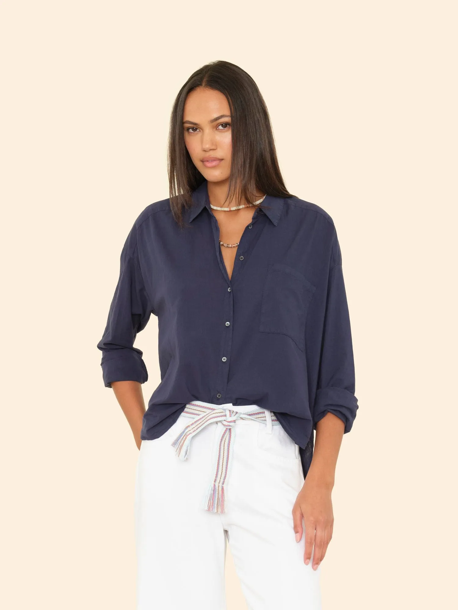 Navy Jordy Shirt sold by XiRENA