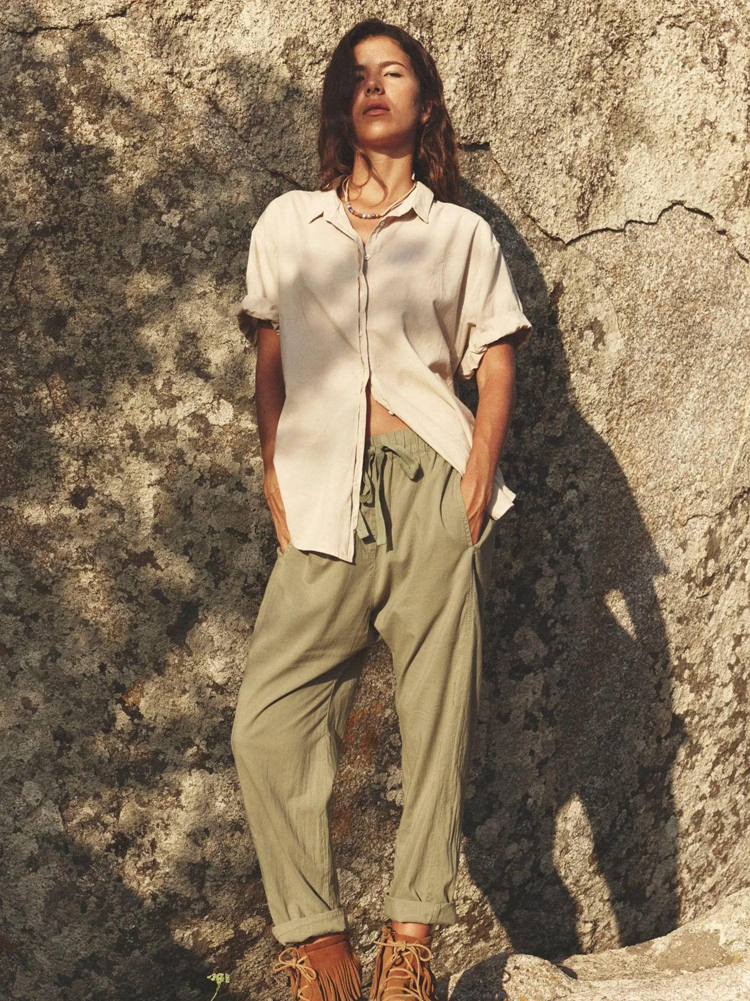 Dark Seagrass Draper Pant sold by XiRENA product image thumbnail 4