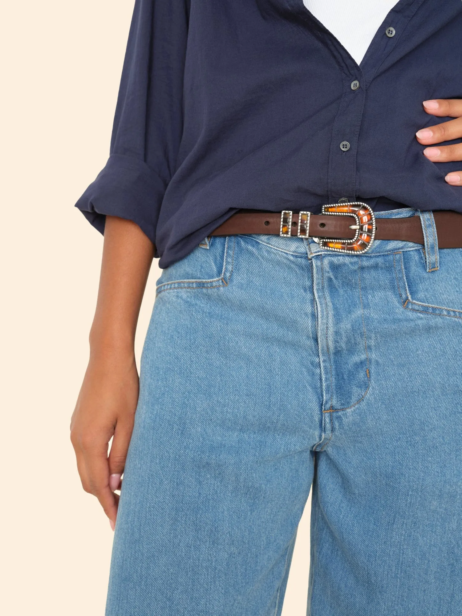Brown Vintage Havana Belt sold by XiRENA product image thumbnail 2