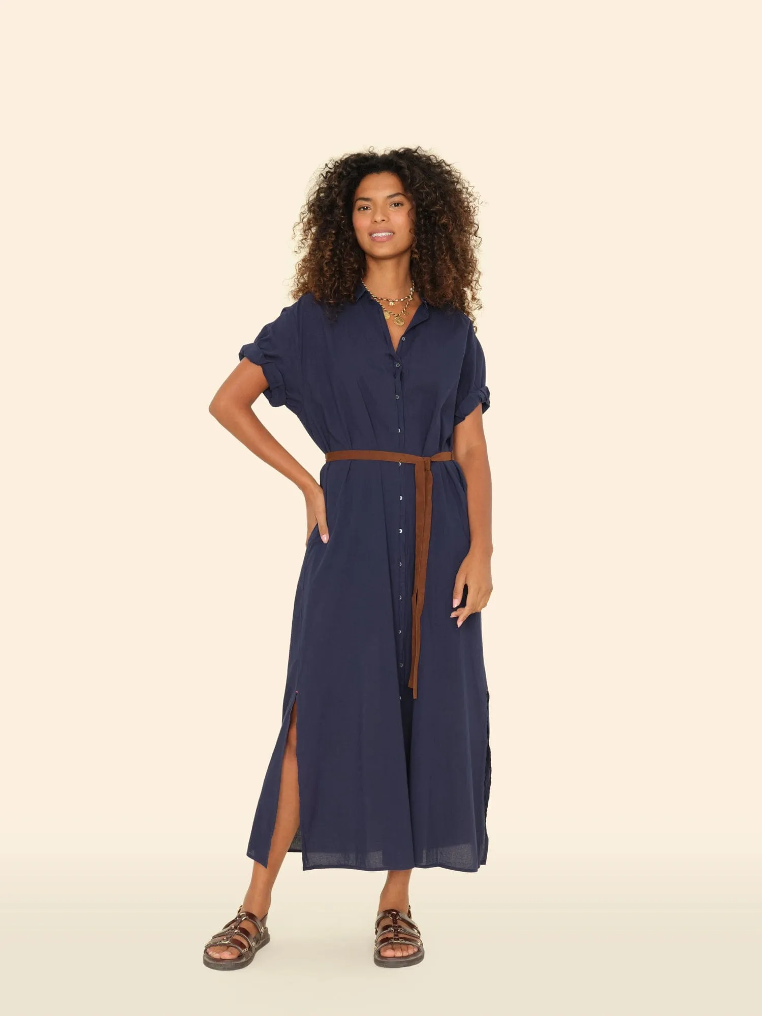 Navy Linnet Dress sold by XiRENA