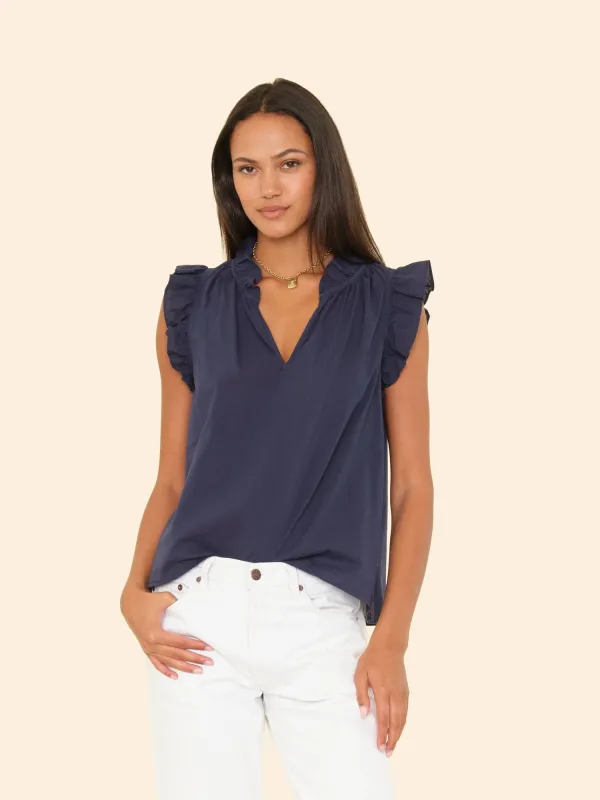 Navy Bex Top sold by XiRENA