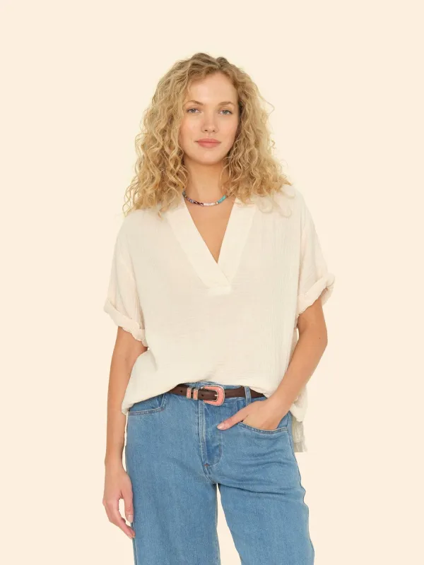 Oysterette Avery Top sold by XiRENA