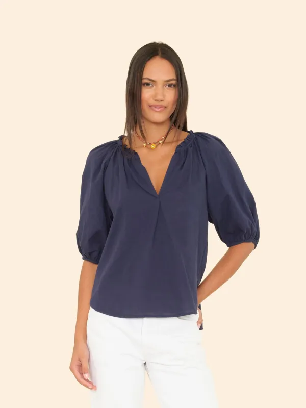 Navy Jules Top sold by XiRENA