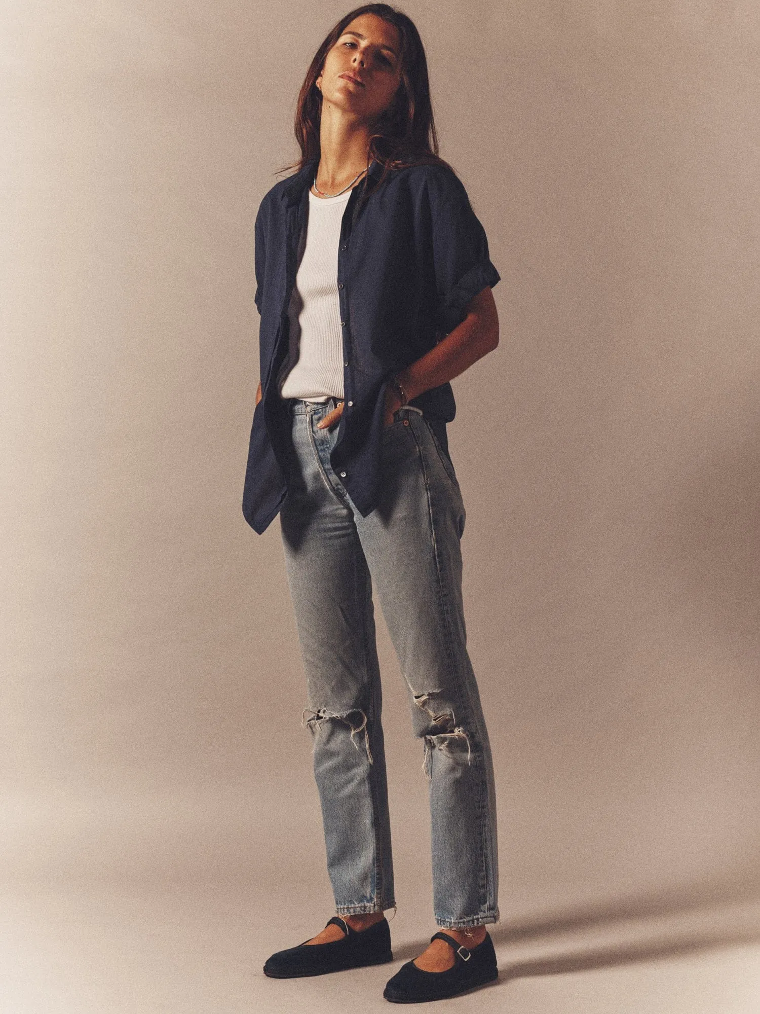 Navy Channing Shirt sold by XiRENA product image thumbnail 2