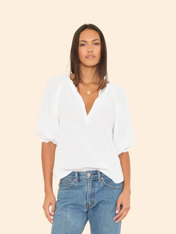 White Jules Top sold by XiRENA