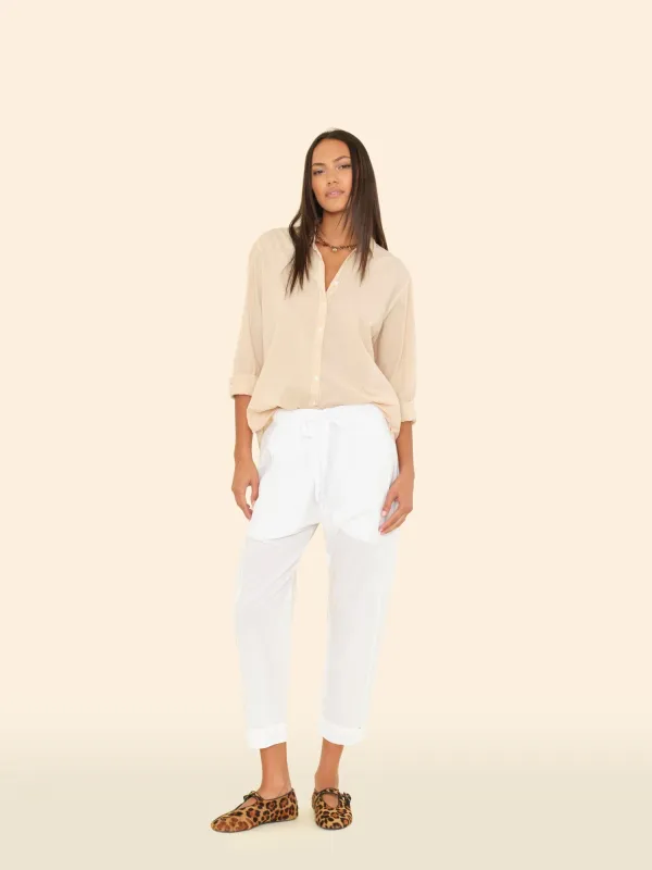 White Draper Pant sold by XiRENA