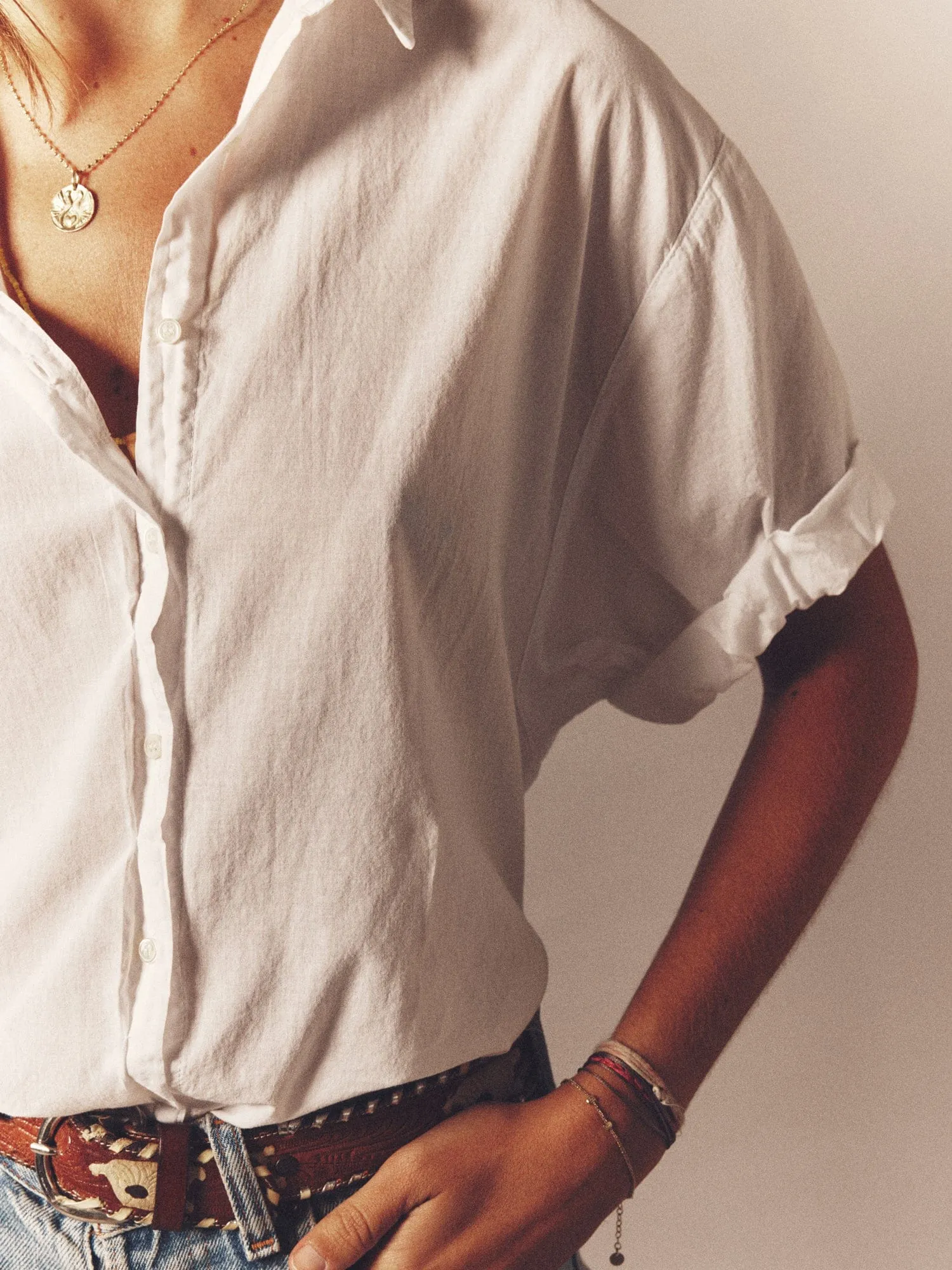 White Channing Shirt sold by XiRENA product image thumbnail 5