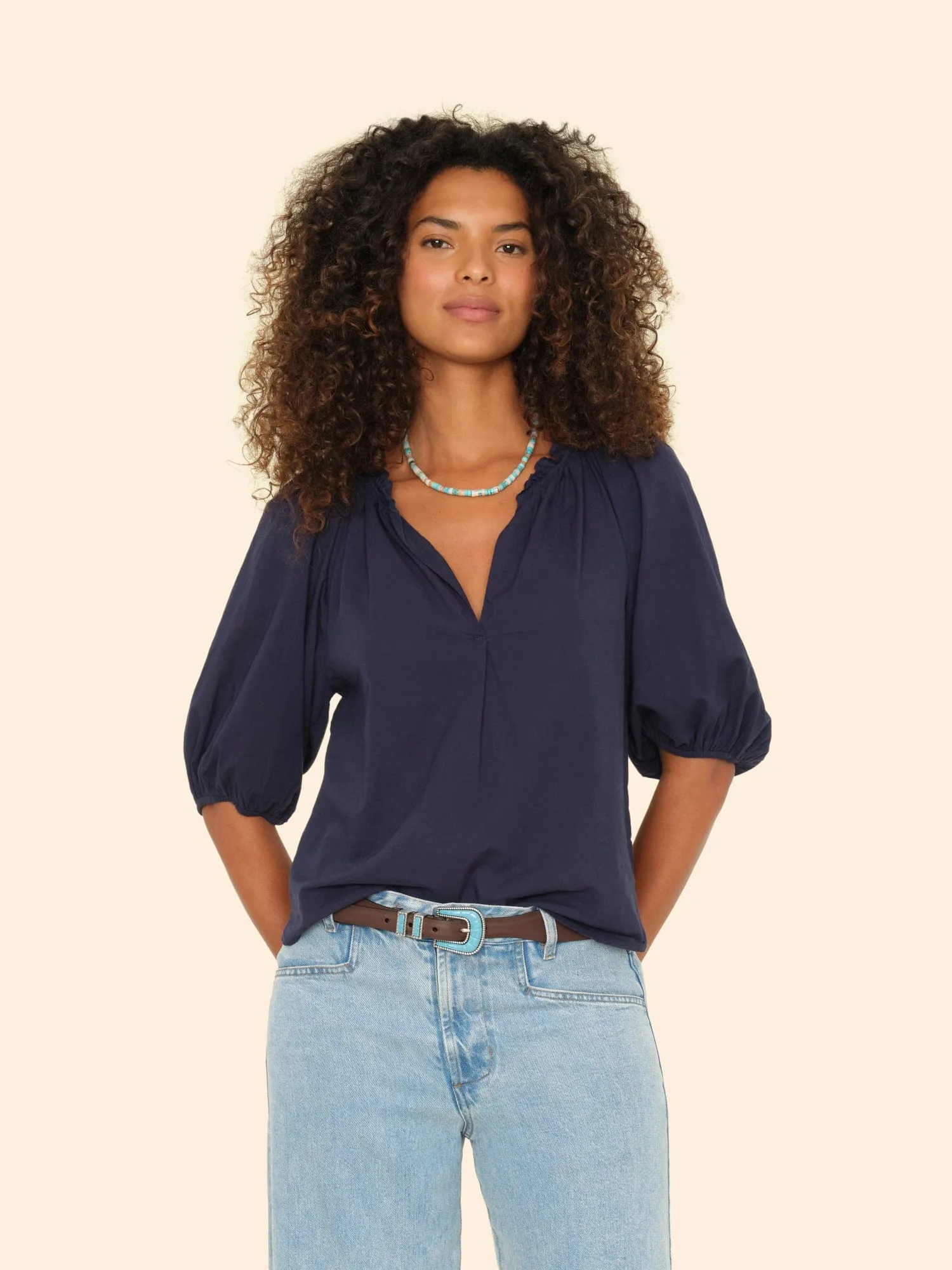 Silver Ostrich Brown Vintage Turquoise Belt sold by XiRENA product image thumbnail 3