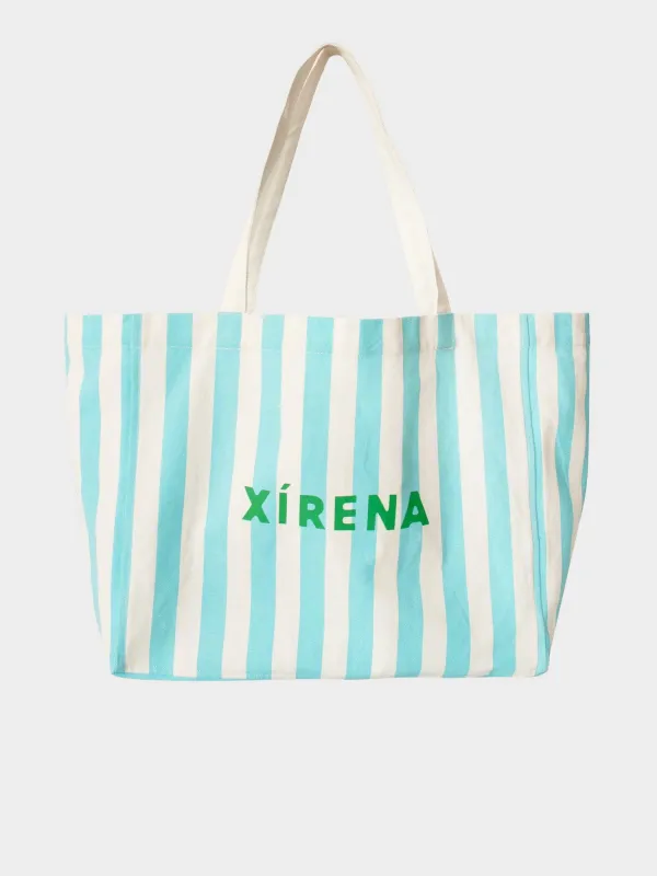 Coastal Blue Stripe Layton Tote sold by XiRENA