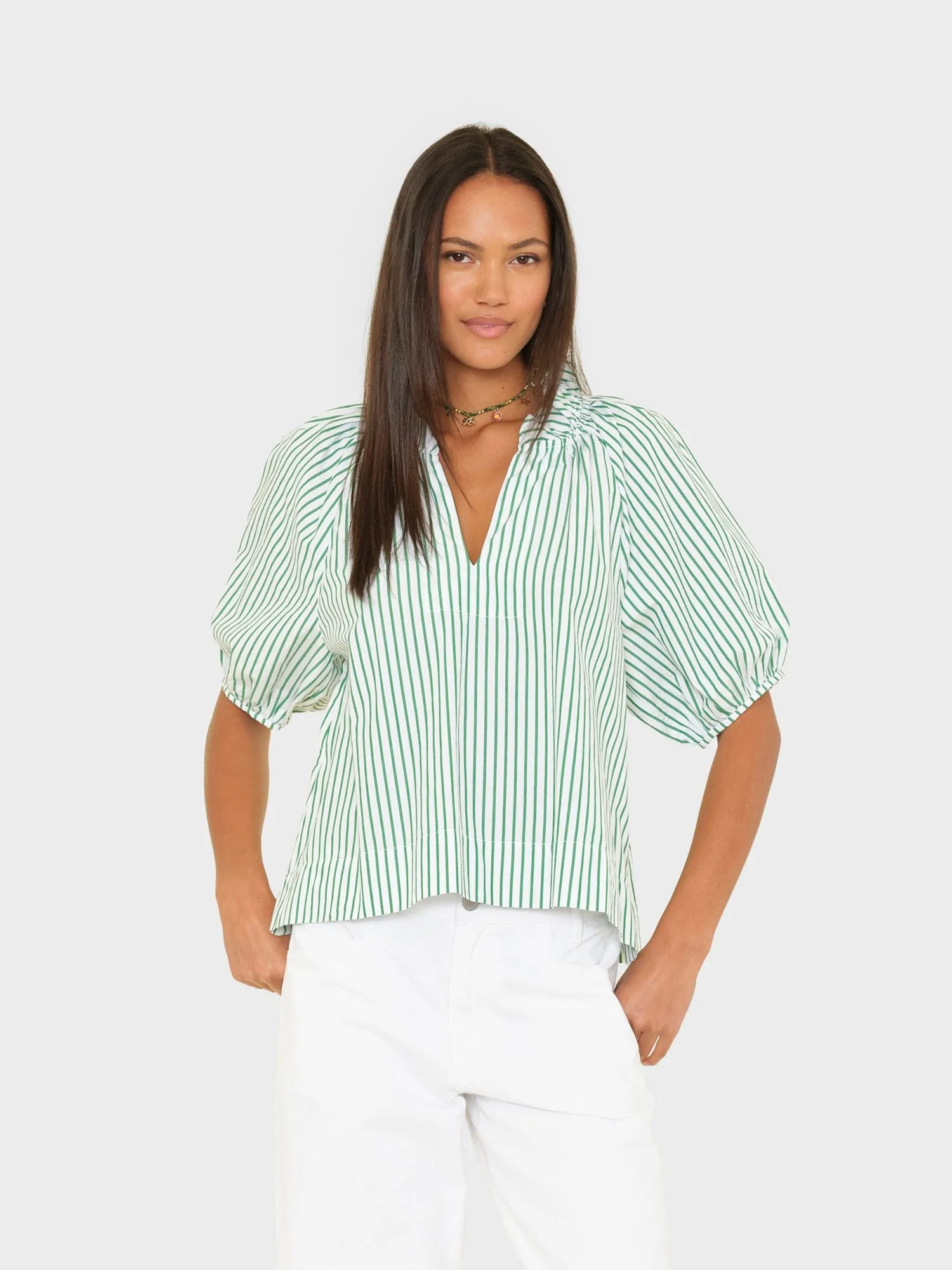 Trellis Green Clementine Top sold by XiRENA