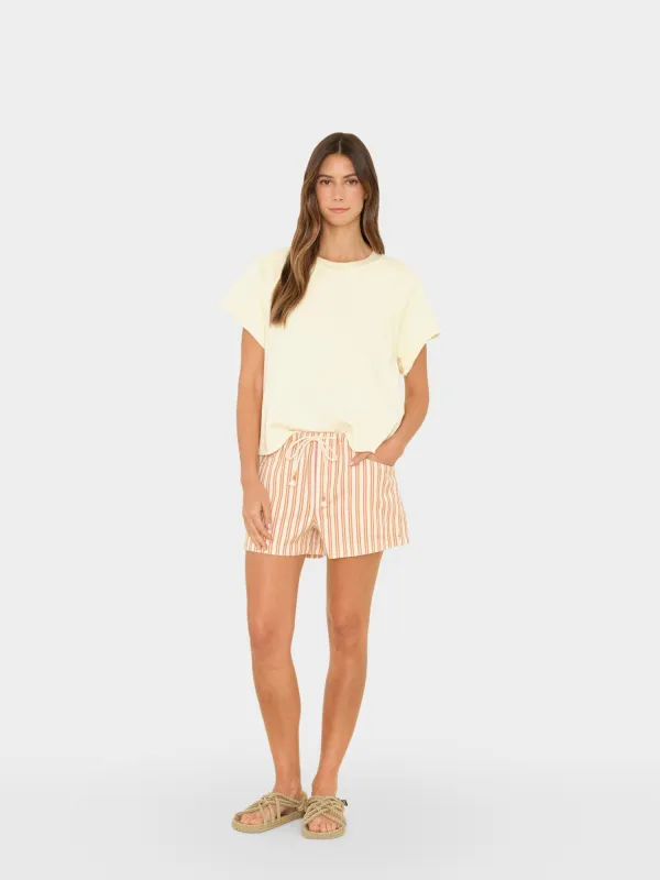 Honeycomb Tucker Denim Short made by XiRENA