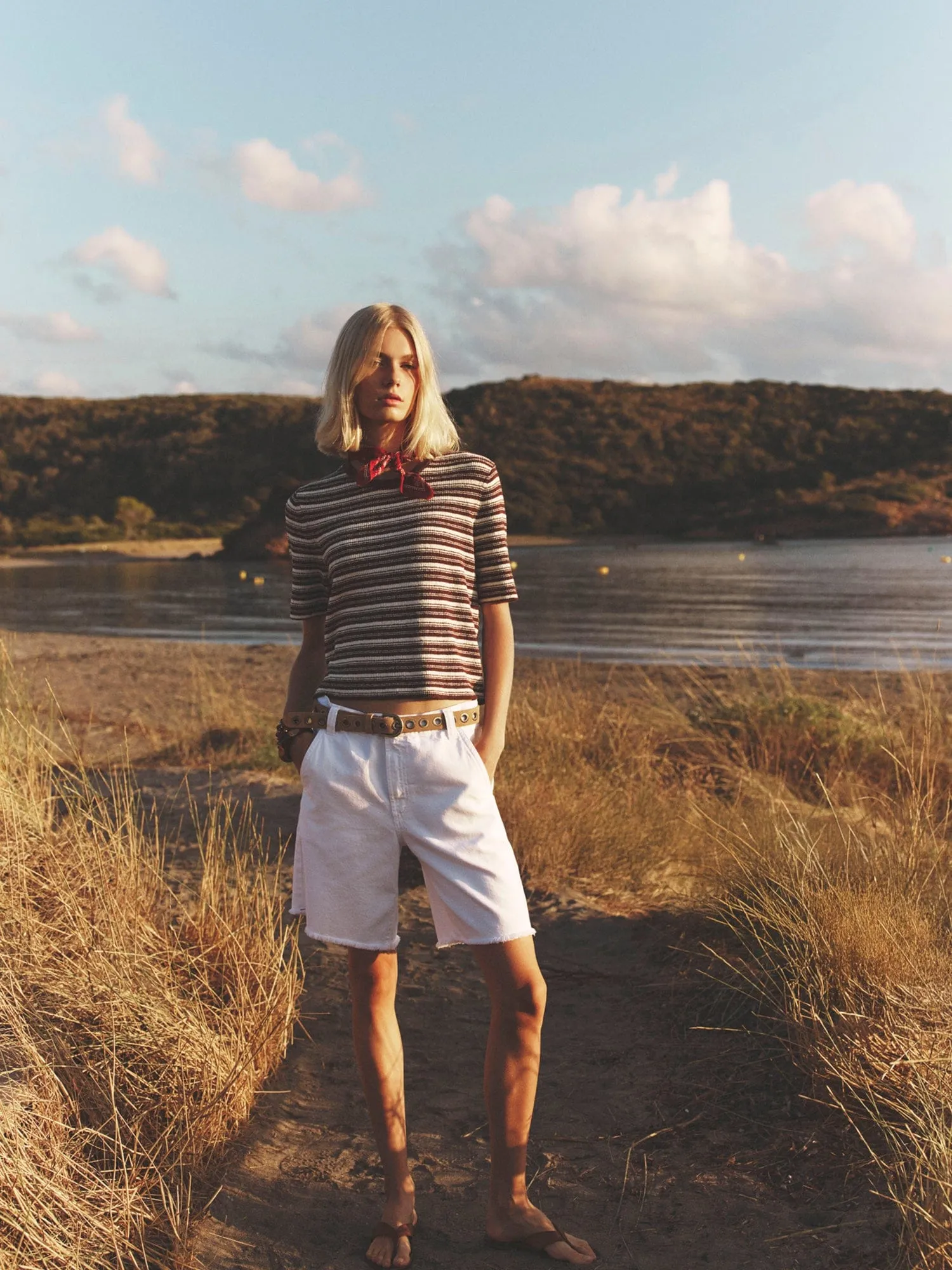 White Knox Denim Short sold by XiRENA product image thumbnail 2