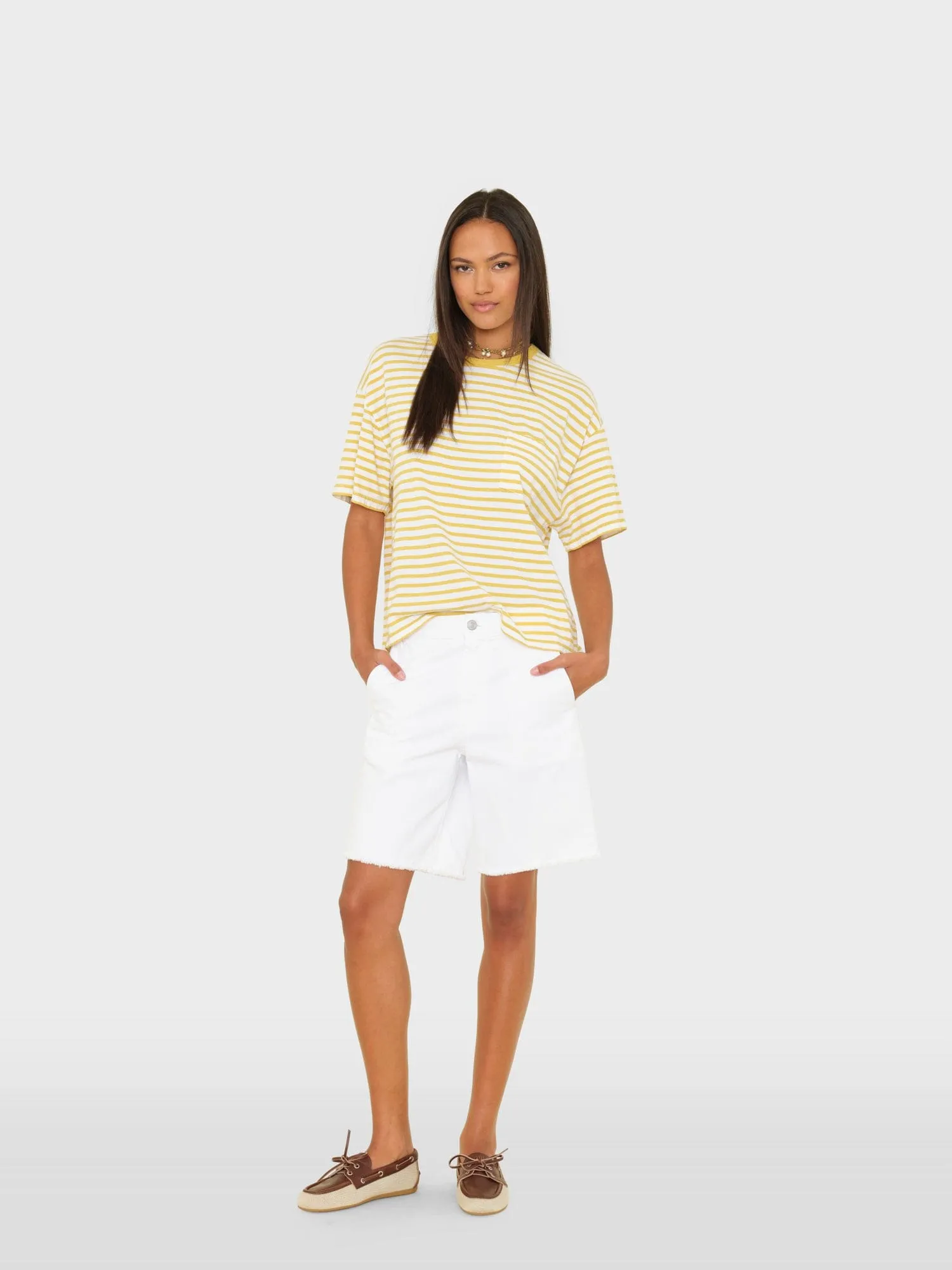 White Knox Denim Short sold by XiRENA