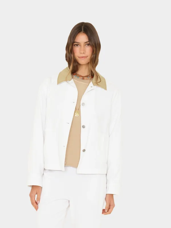 White Cove Denim Jacket made by XiRENA