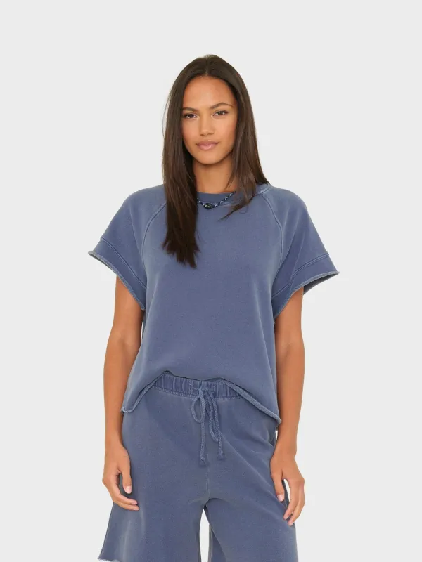 Vintage Navy Callie Terry Sweatshirt sold by XiRENA