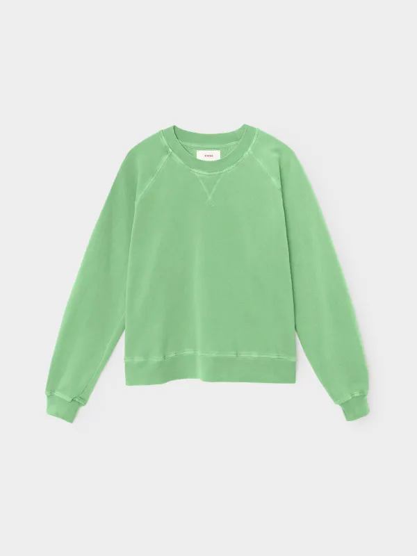 Aloe Green Marathon Terry Sweatshirt sold by XiRENA