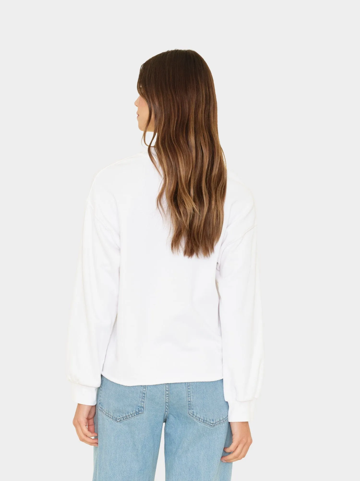 White Honor Terry Sweatshirt sold by XiRENA product image thumbnail 2
