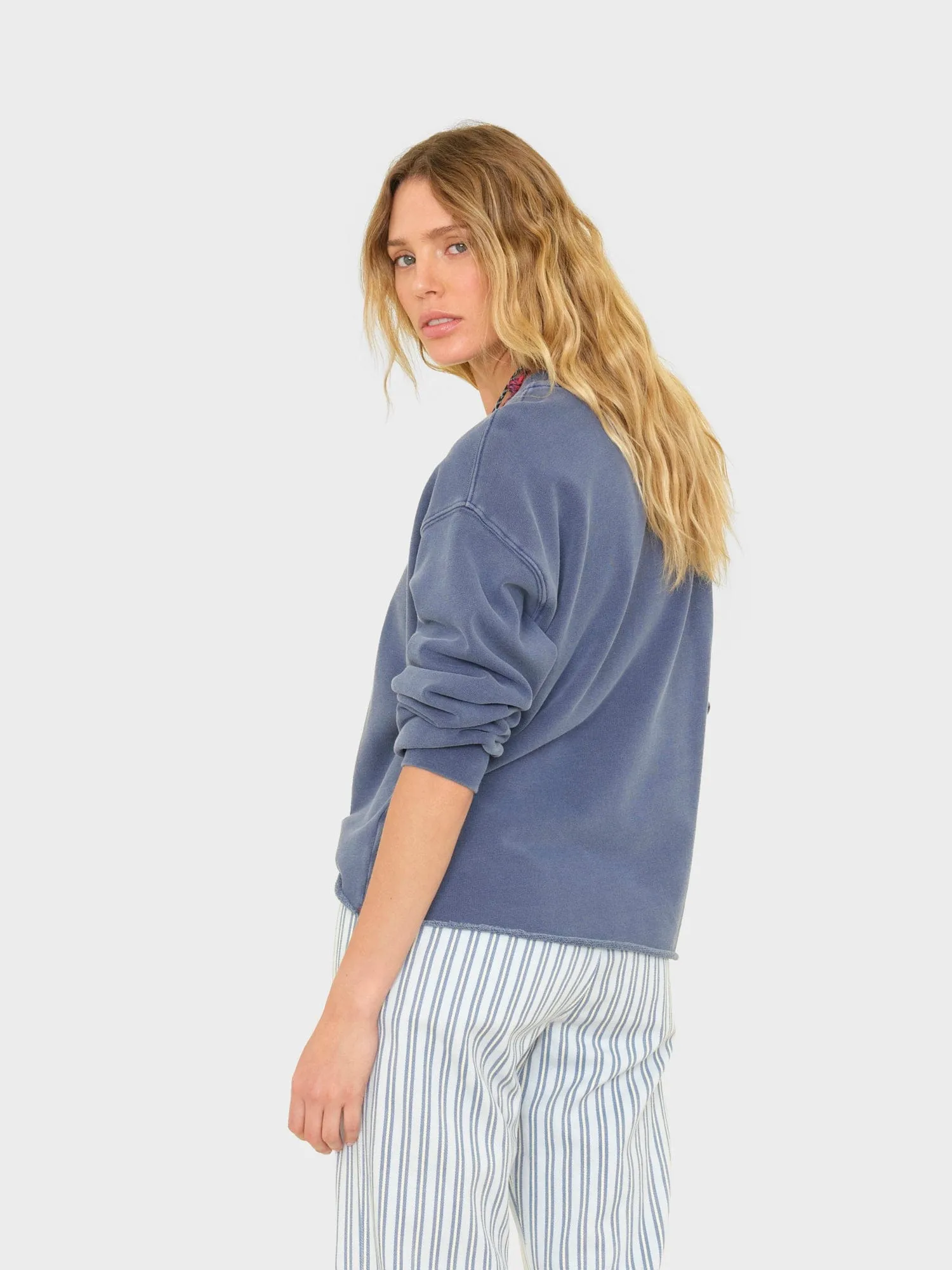 Vintage Navy Honor Terry Sweatshirt sold by XiRENA product image thumbnail 2