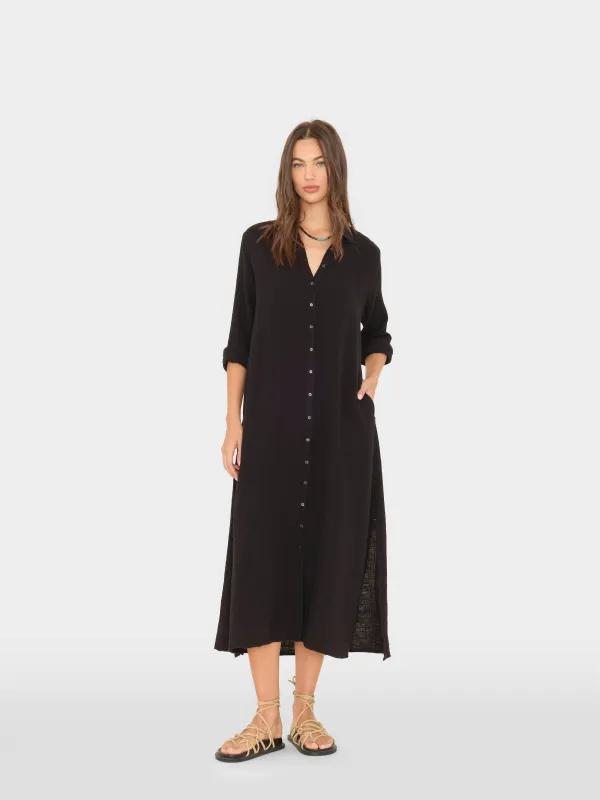 Black Boden Gauze Dress sold by XiRENA