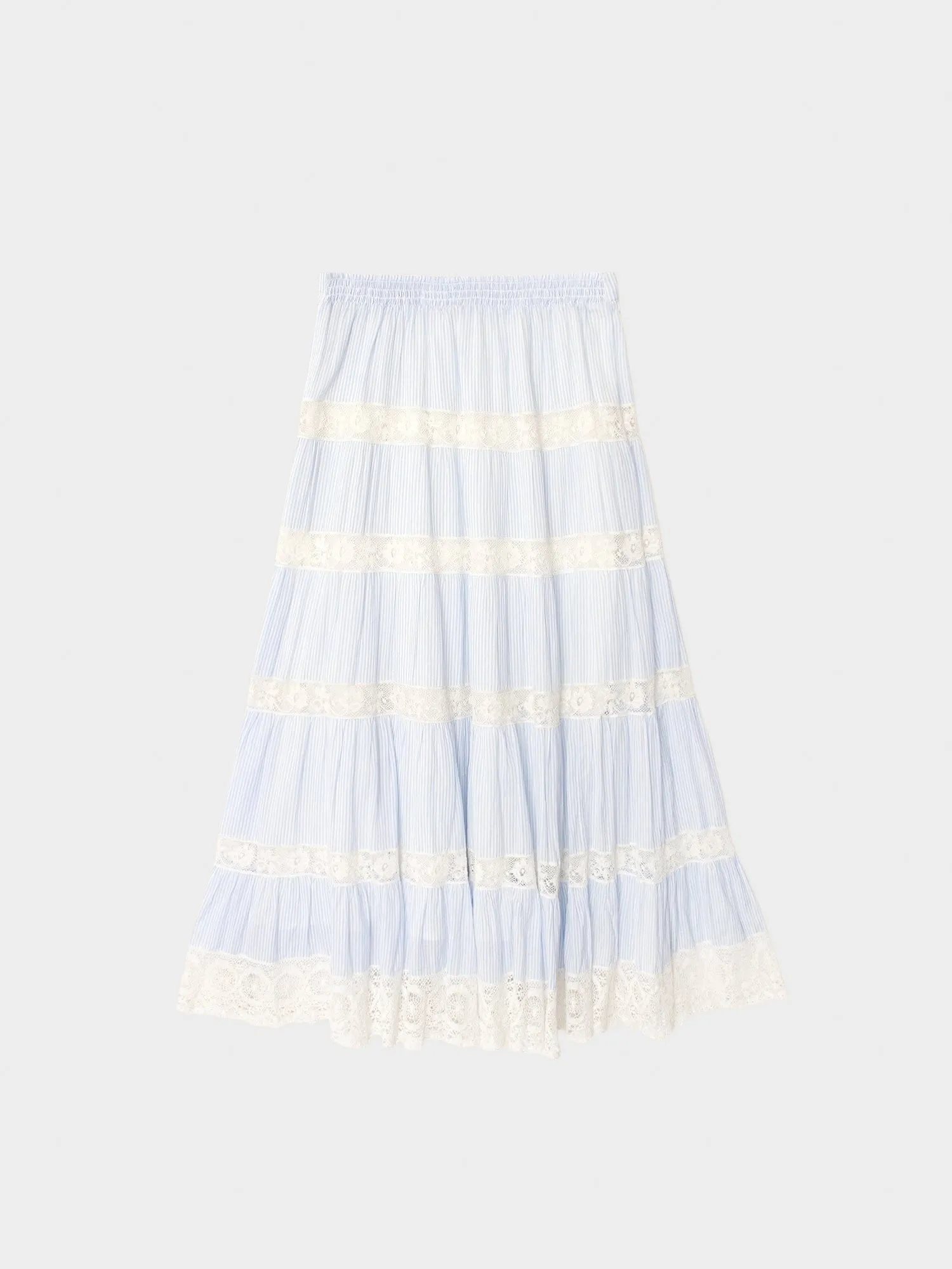 Blue White Stripe Amore Skirt sold by XiRENA