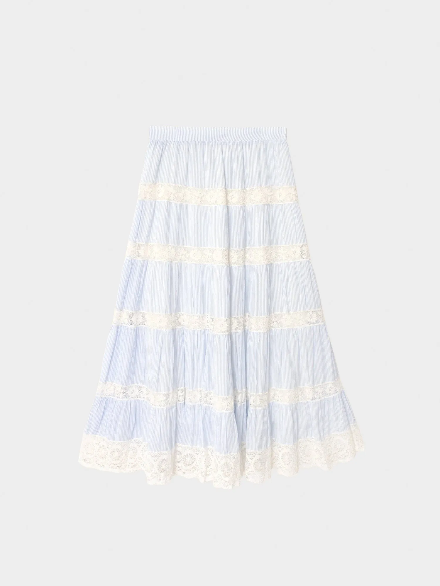 Blue White Stripe Amore Skirt sold by XiRENA product image thumbnail 3