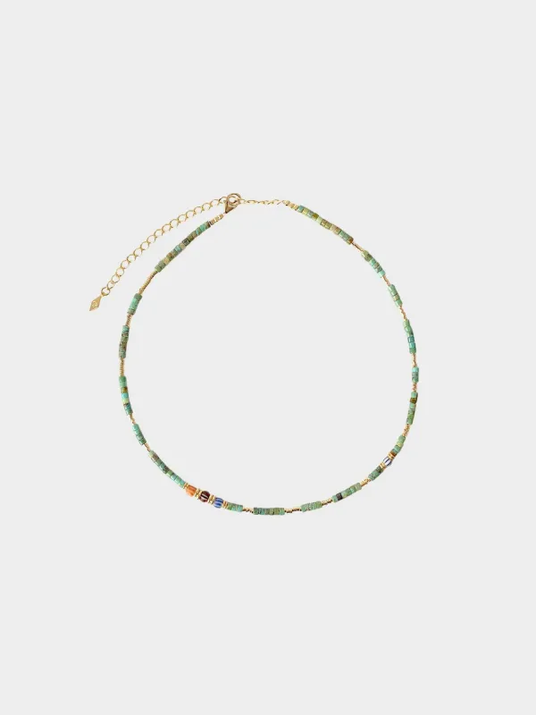 Turquoise Sacha Short Necklace made by XiRENA