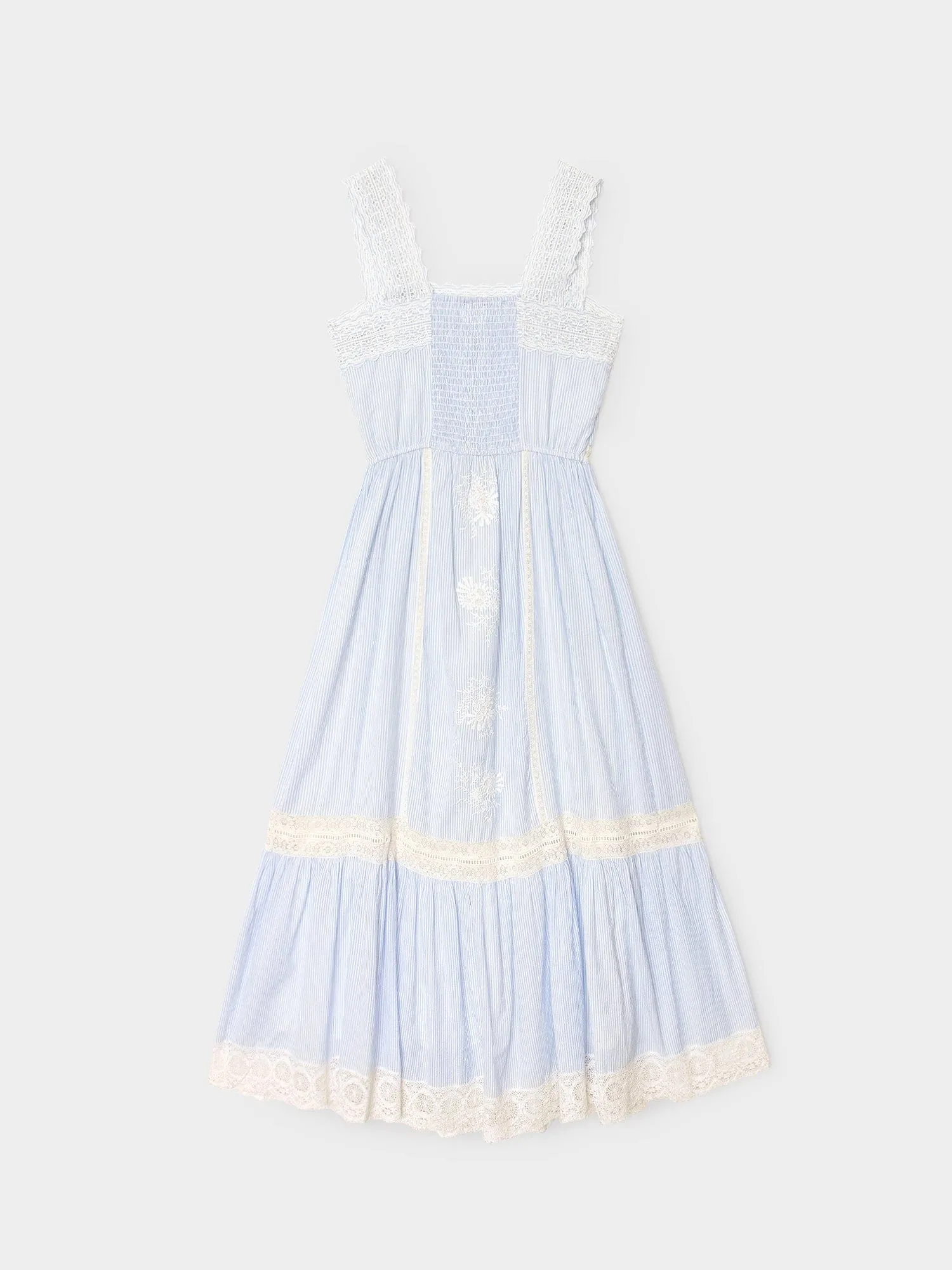 Blue White Stripe Anita Dress sold by XiRENA product image thumbnail 2