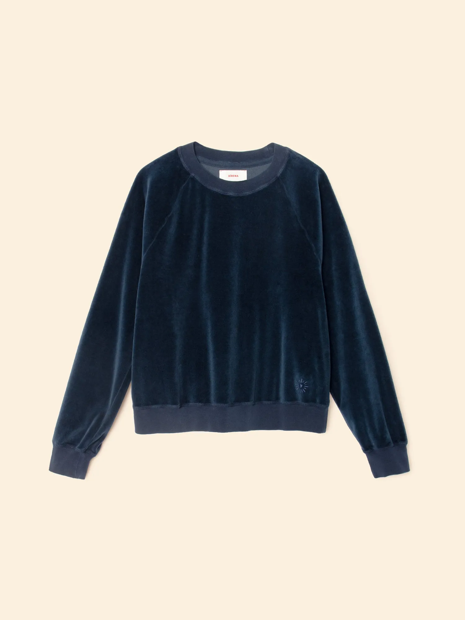Sapphire Pierre Velour Sweatshirt sold by XiRENA