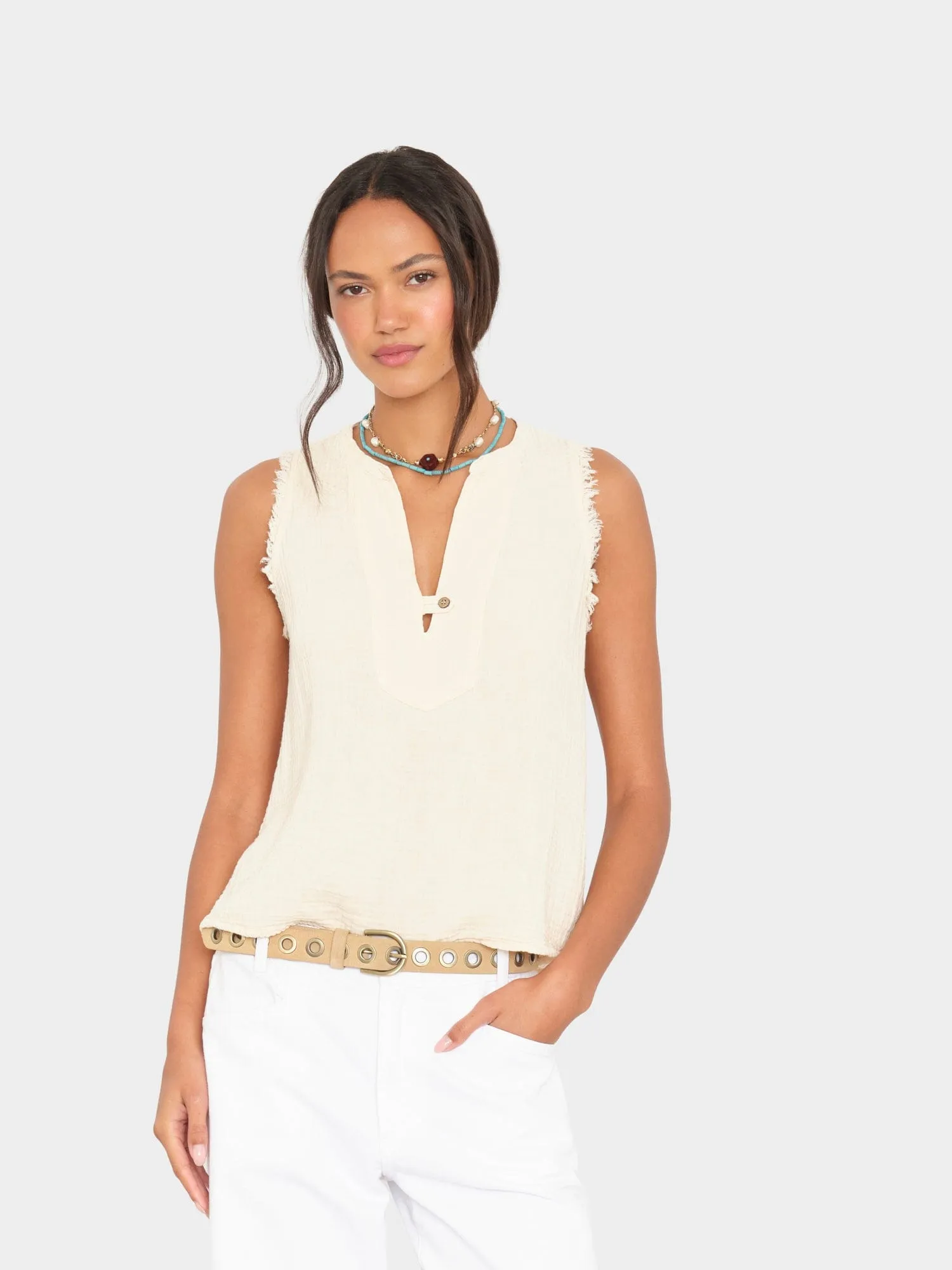 Oysterette Portia Top sold by XiRENA