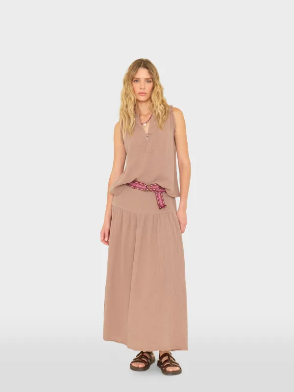 Ash Brown Evelyn Skirt made by XiRENA