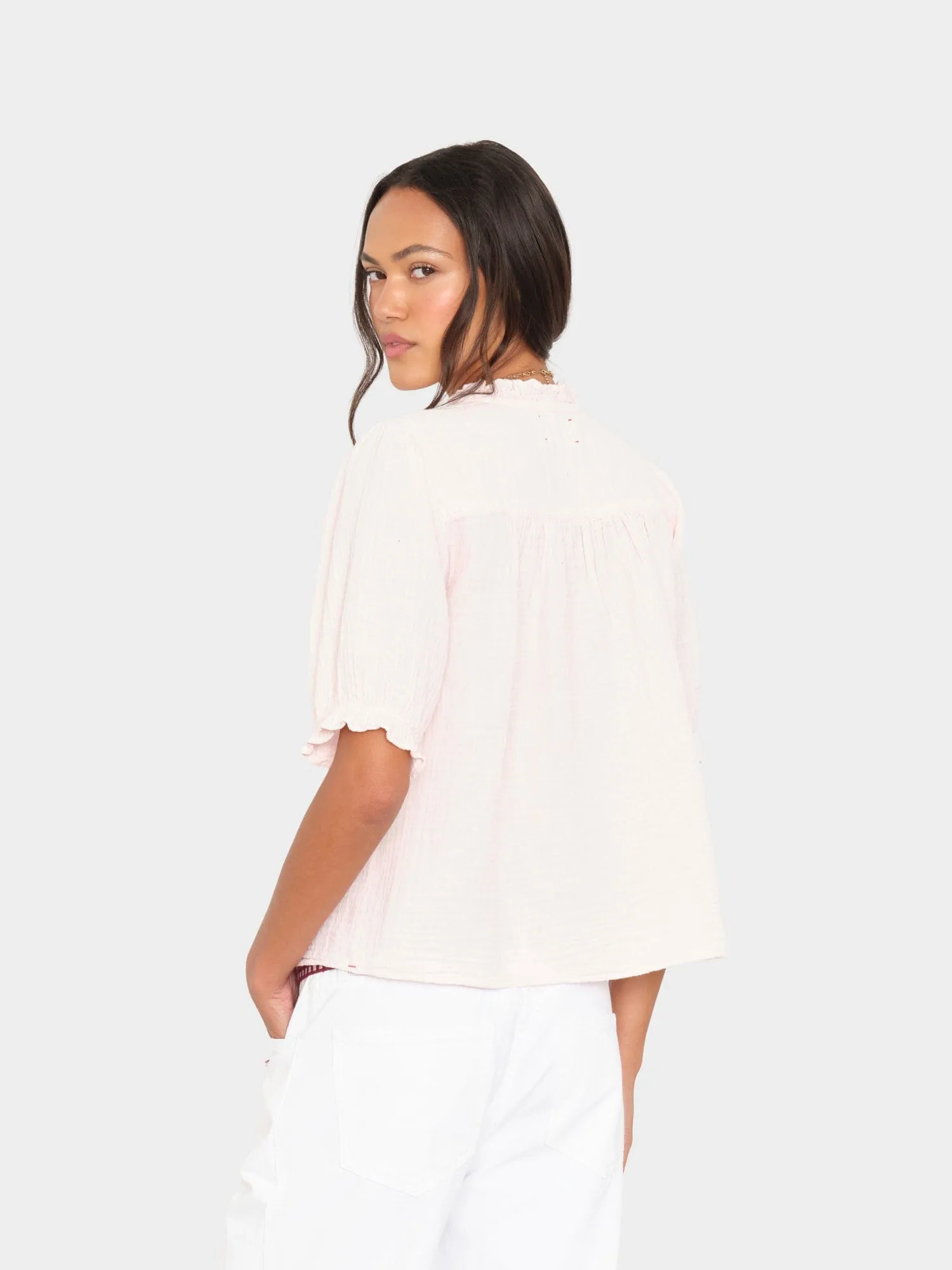 Pink Dawn Jenna Gauze Shirt sold by XiRENA product image thumbnail 3