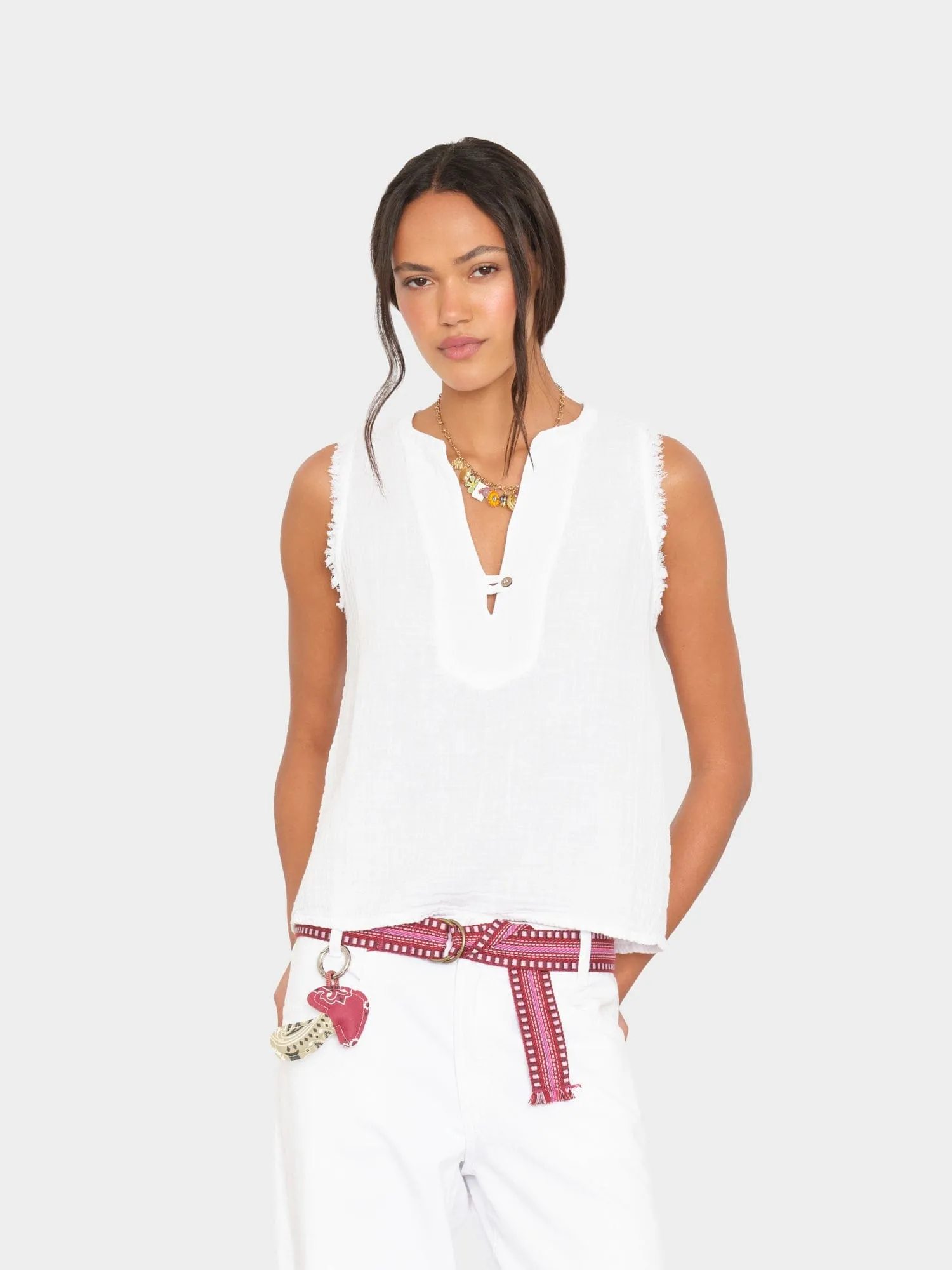 White Portia Top sold by XiRENA