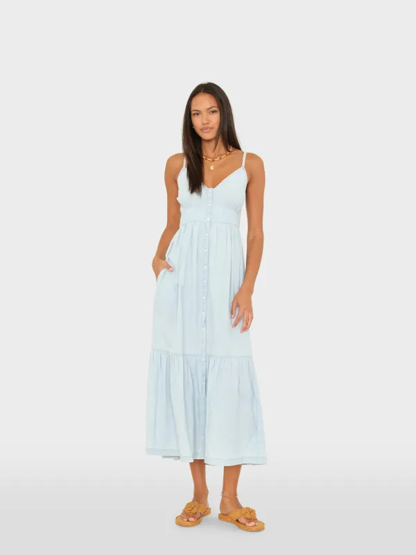 Air Blue Greta Dress sold by XiRENA