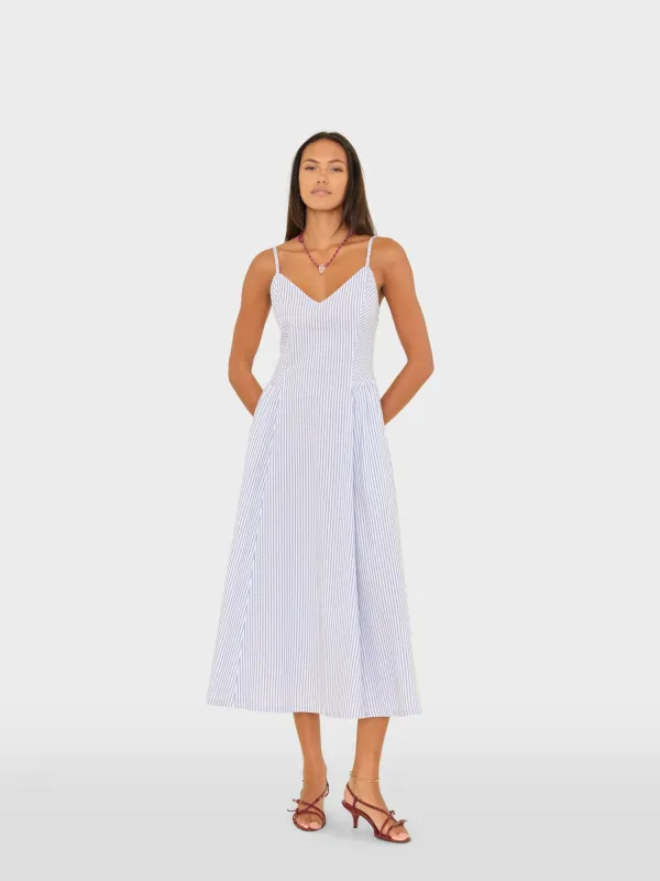 Blue Aggie Bardot Dress made by XiRENA