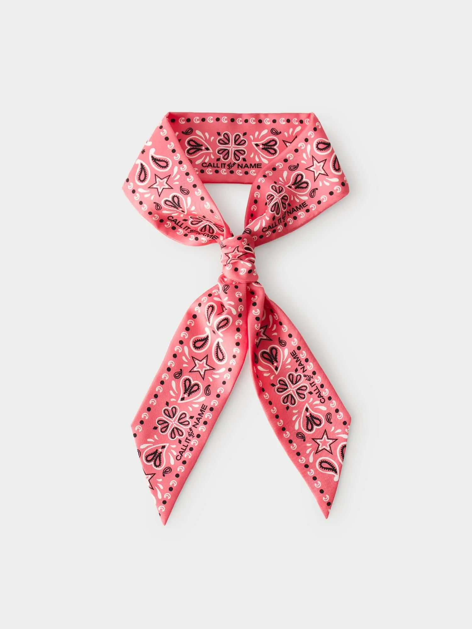 Pink Silk Bandana Scarf sold by XiRENA product image thumbnail 2