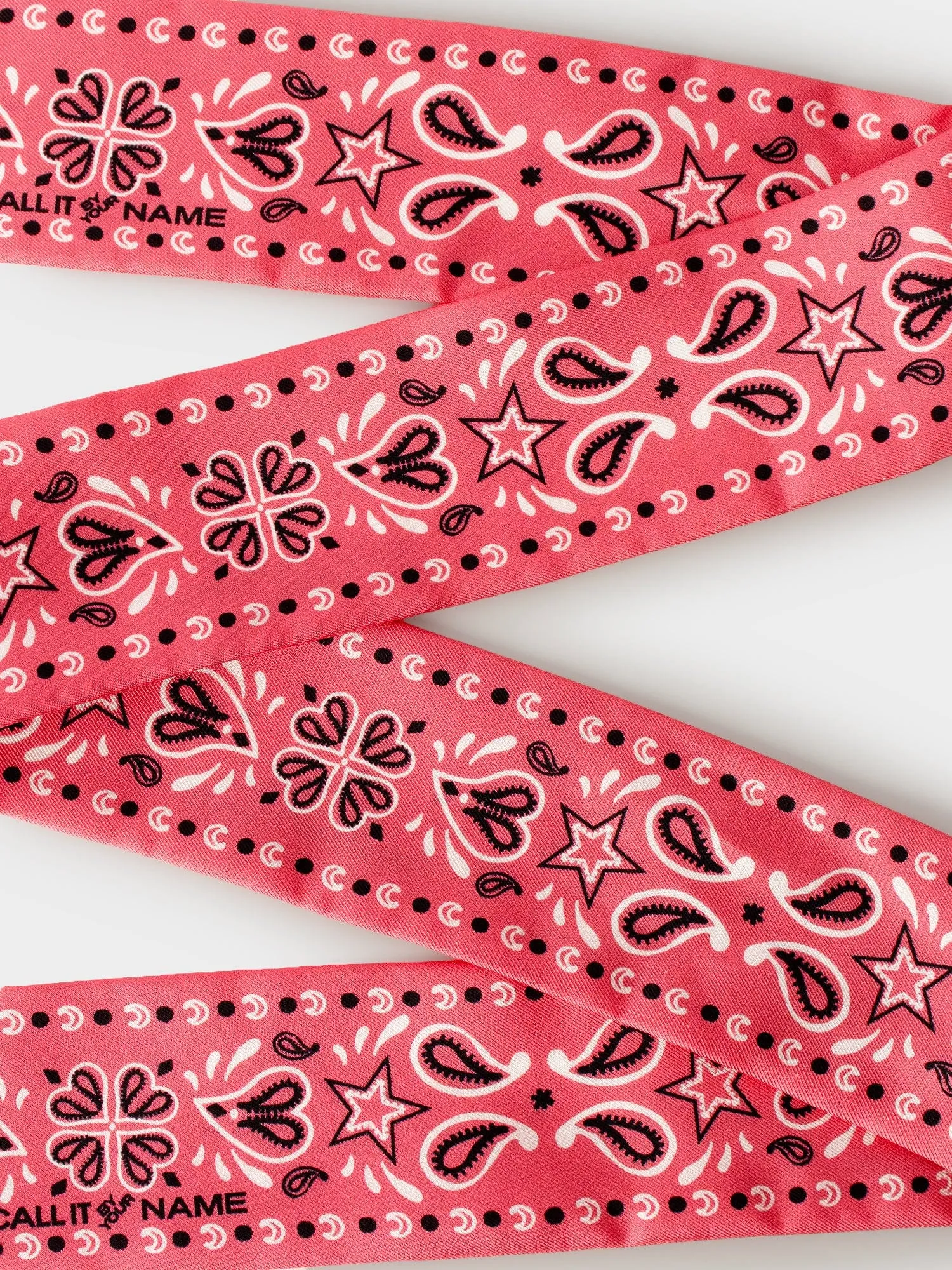 Pink Silk Bandana Scarf sold by XiRENA product image thumbnail 3