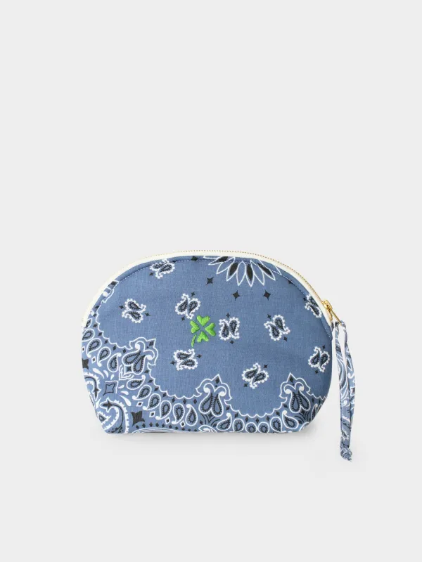 Chambray Clover Toiletry Bag made by XiRENA