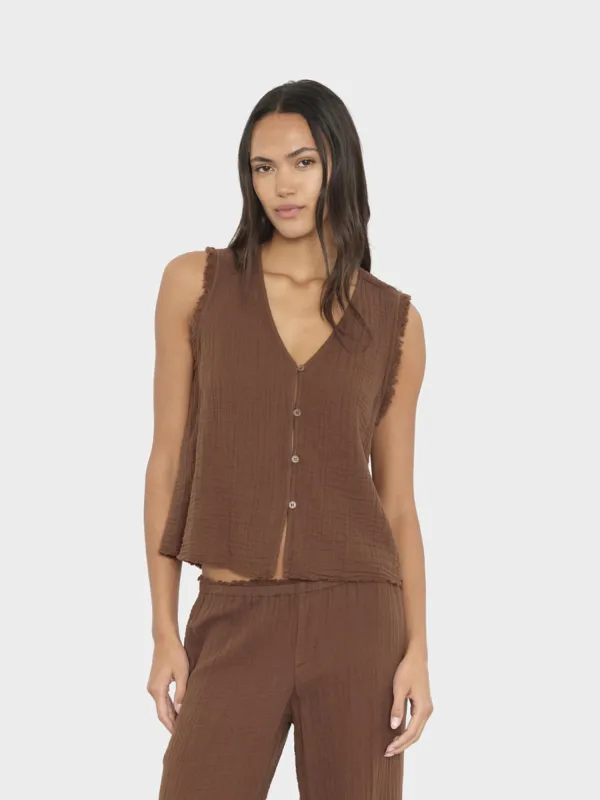 Cocoa Bean Naomie Top made by XiRENA